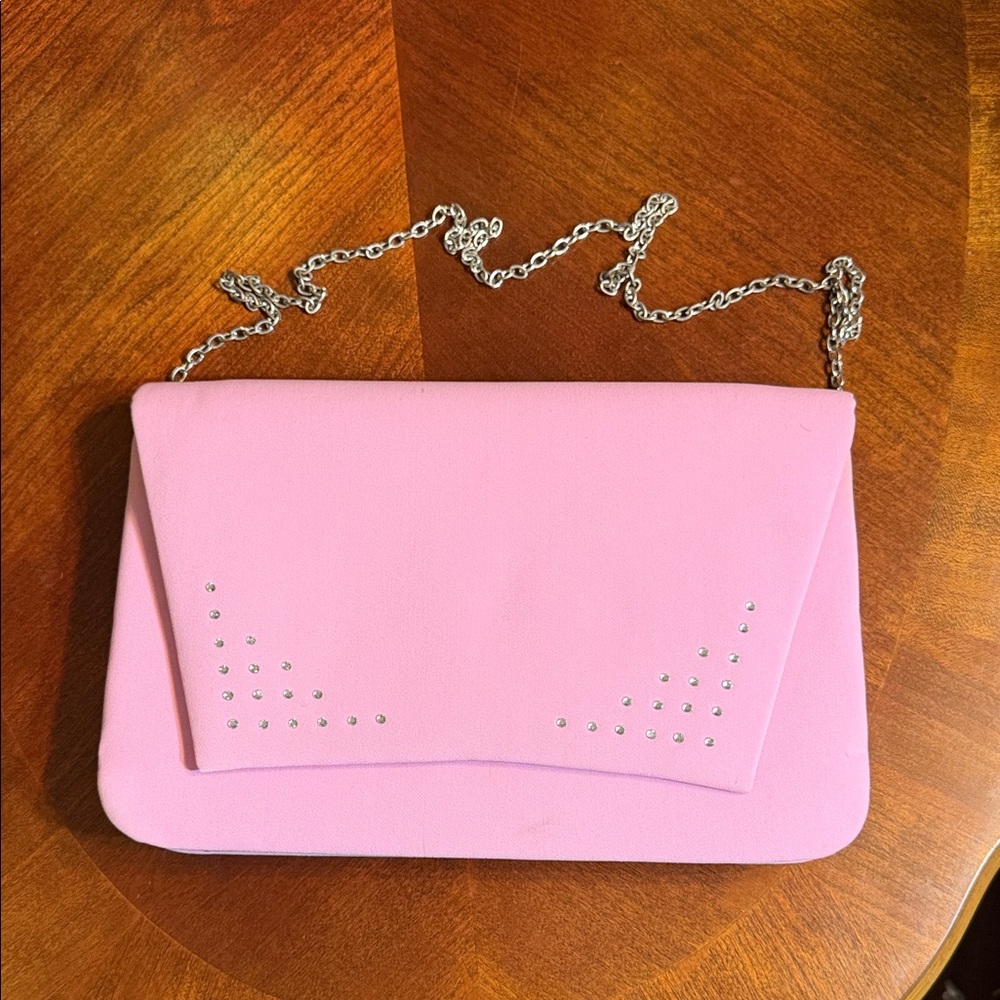 Terramina Light Pink Crossbody Bag with Silver Accents
